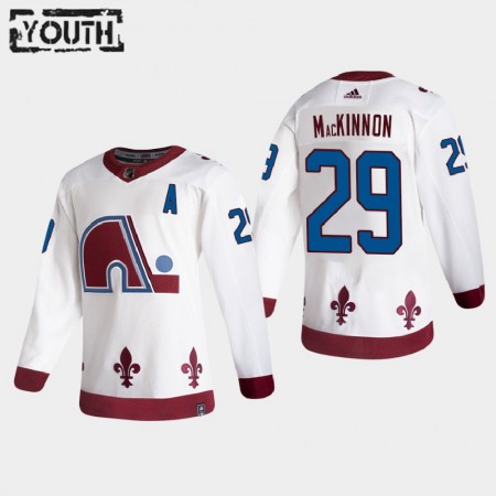 Kinder Eishockey Colorado Avalanche Trikot Nathan MacKinnon 29 2020-21 Reverse Retro Authentic